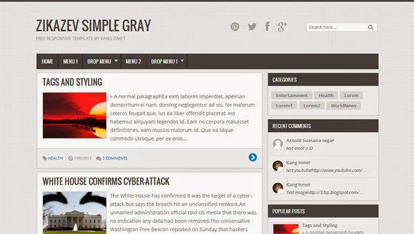 zikazev-simple-gray template for free download