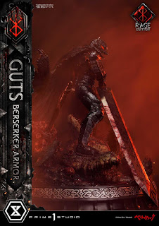 Berserk - Guts in Bersrk Armor Rage Edition y Unleash Edition Statues de Prime 1 Studio