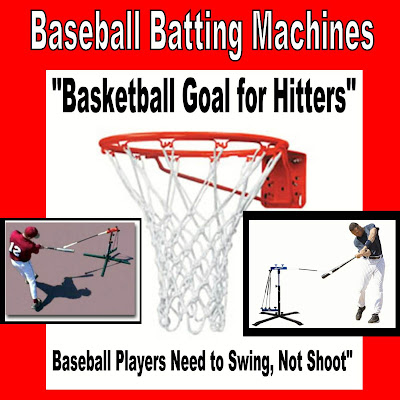 baseball player hitting. Baseball Batting Machine - The