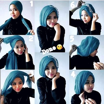 Tutorial Hijab Turban Pashmina Modern