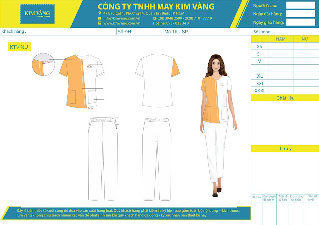 Thiết kế áo khoác blouse bác sĩ