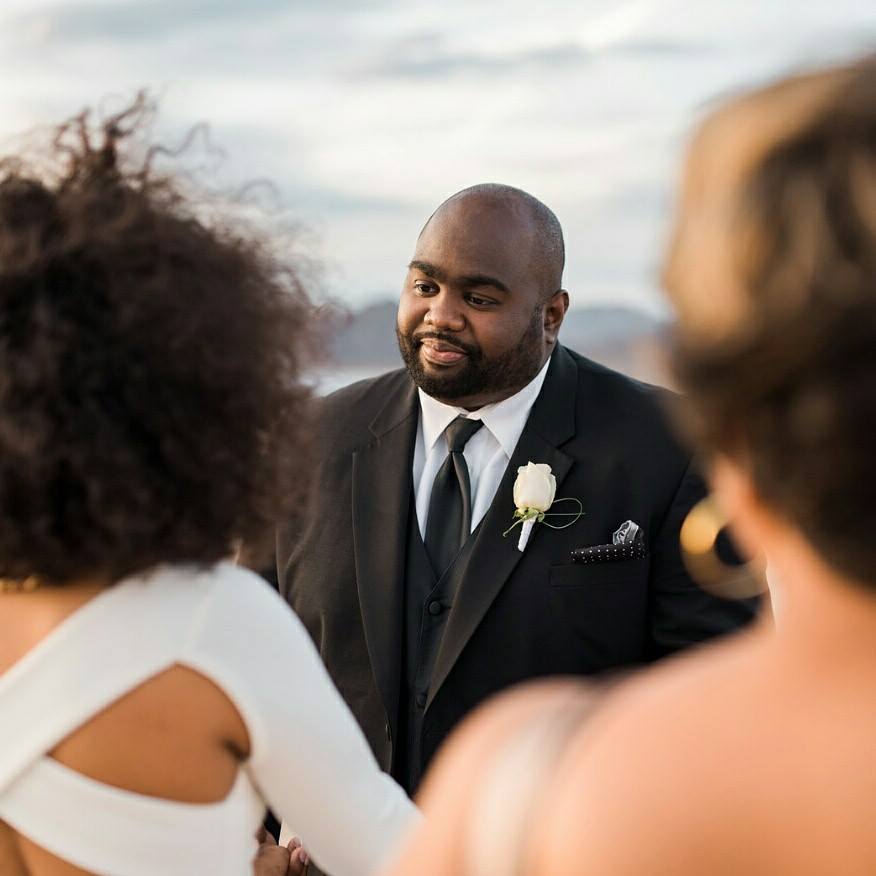 las vegas elopement, African american wedding officiant, Las Vegas wedding chapel