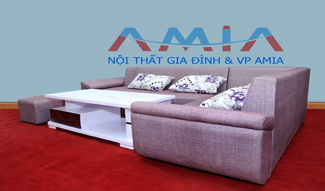 Hình ảnh cho mẫu sofa nỉ giá rẻ tại Nội thất AmiA Hà Nội với phong cách thiết kế hiện đại cho không gian phòng khách đẹp