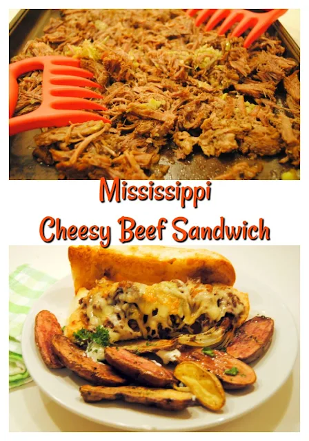 Mississippi Cheesy Beef Sandwich at Miz Helen's Country Cottage