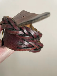 Close up details of a vintage belt