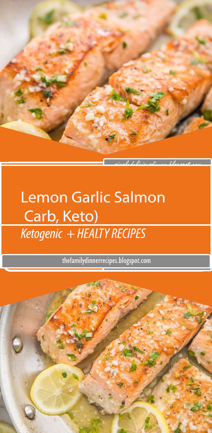 "This lemon garlic salmon is out-of-this-world delicious. With only a few ingredients, it's easy and quick to make this healthy pan seared salmon. Whole30, paleo, low carb, and keto, the lemon garlic butter sauce sauce and this salmon recipe is good enough for company but easy enough for a weeknight dinner! #whole30 #paleo "