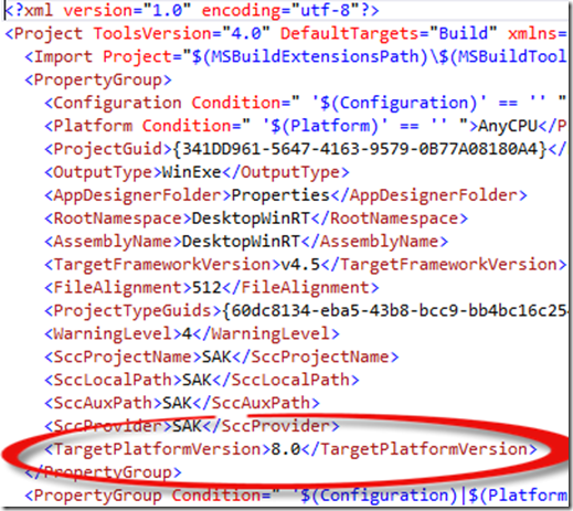 targetplatformversion
