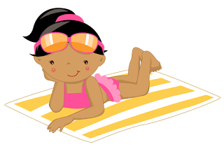 Clipart Disfrutando en la Playa. 