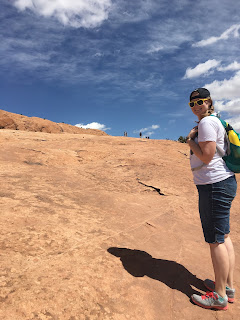 slick rock portion of the Delicate Arch trail