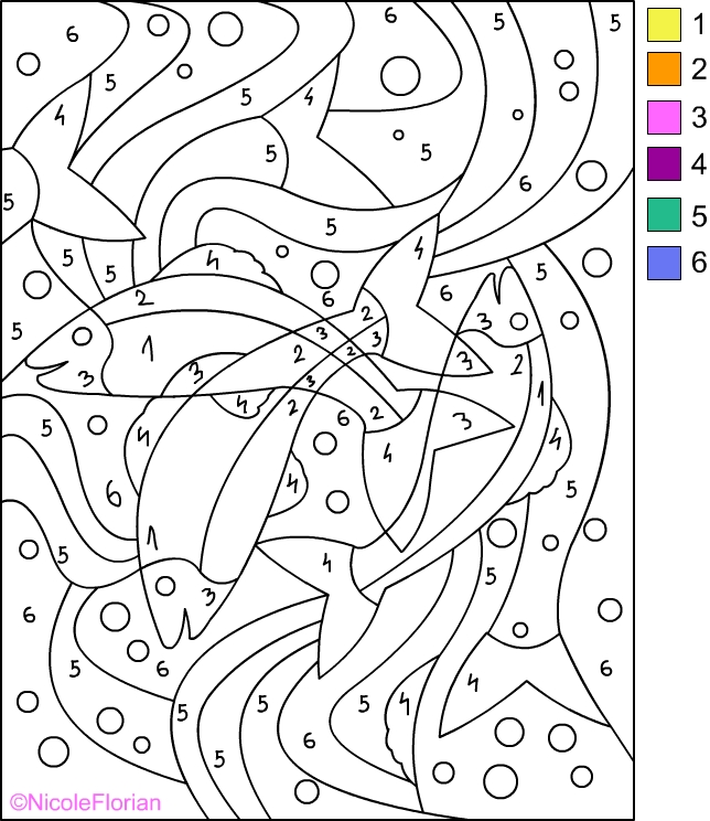 COLOR BY NUMBER * Coloring pages title=
