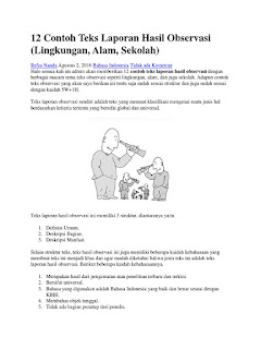   contoh teks laporan hasil observasi singkat, contoh teks observasi tentang tumbuhan, contoh teks laporan hasil observasi tentang tumbuhan beserta strukturnya, contoh laporan hasil observasi sekolah, contoh laporan hasil observasi lingkungan sekolah, contoh teks laporan hasil observasi hewan, contoh teks laporan hasil observasi tentang alam, teks laporan hasil observasi hewan kelinci, contoh teks laporan hasil observasi tentang keindahan alam