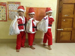 Christmas Santa Triplets Kerala