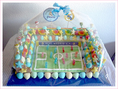 Tarta campo de fútbol Real Madrid