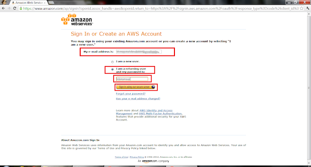 Sign in to AWS Management Console