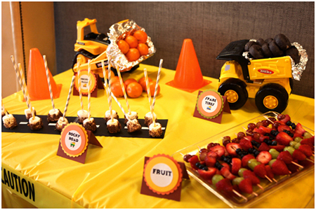 Construction Themed Birthday Party on Two Ways To Live Your Life   Construction Truck Themed Birthday Party