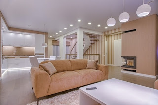 living room interior with white texture