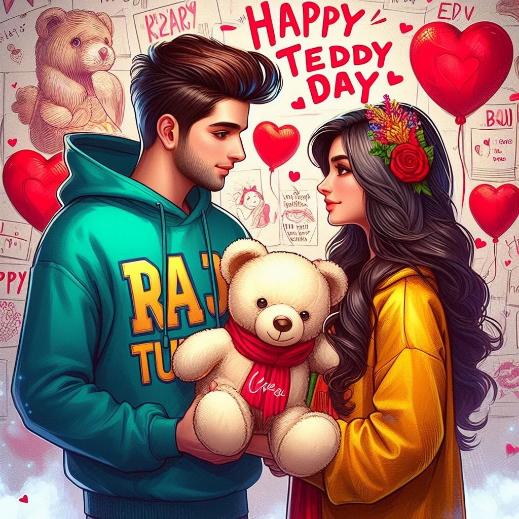 Valentine's Joy: Raj and Tusi, the Trendy 21-Year-Old Couple, Exchange Smiles and Teddies on Teddy Day