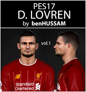 PES 2017 Faces Dejan Lovren by BenHussam