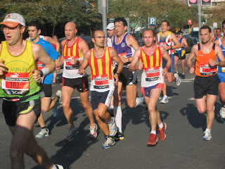 Imatge de la Marató de Barcelona 2007 amb el meu germà Xavier i en Joaquín