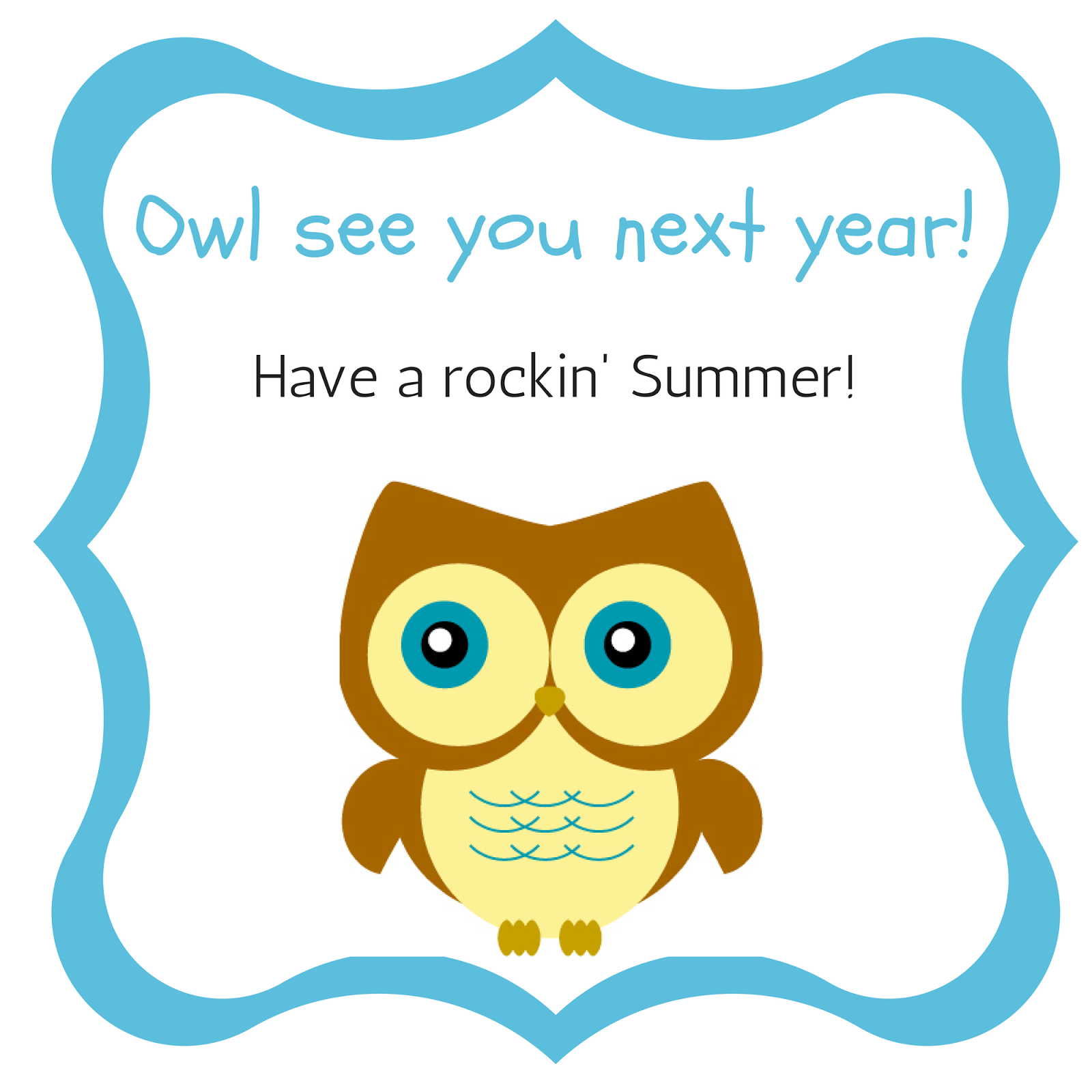 Free Owl End of School Gift Tag Printables - The Organized ...