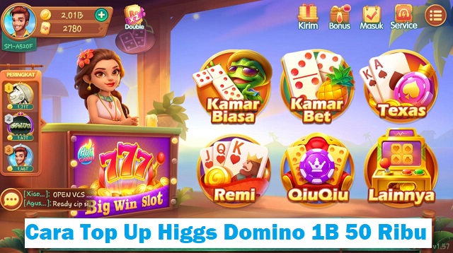 Cara Top Up Higgs Domino 1B 50 Ribu