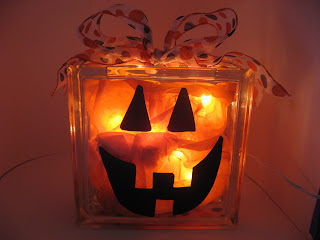 Craft Ideas Glass Blocks on This Is The No Mess Jack O Lantern To Put Out On Halloween Or For A