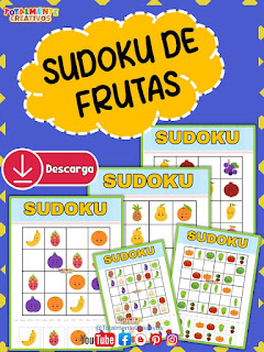 Sudoku-De-Frutas-Material-Imprimible-Totalmente Creativos