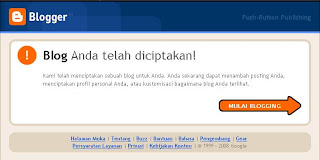 Blog telah tercipta