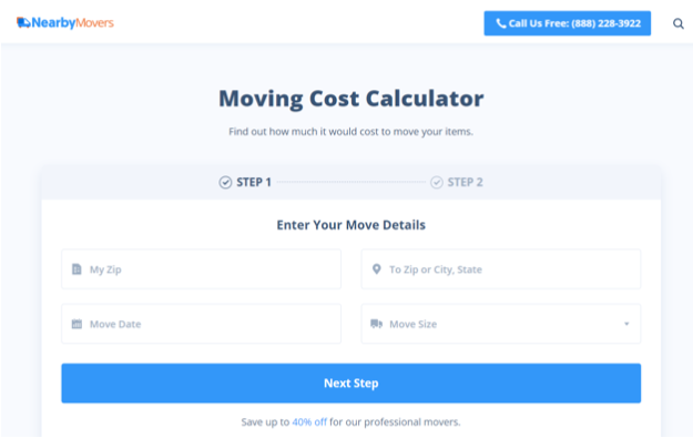 Moving Cost Calculator