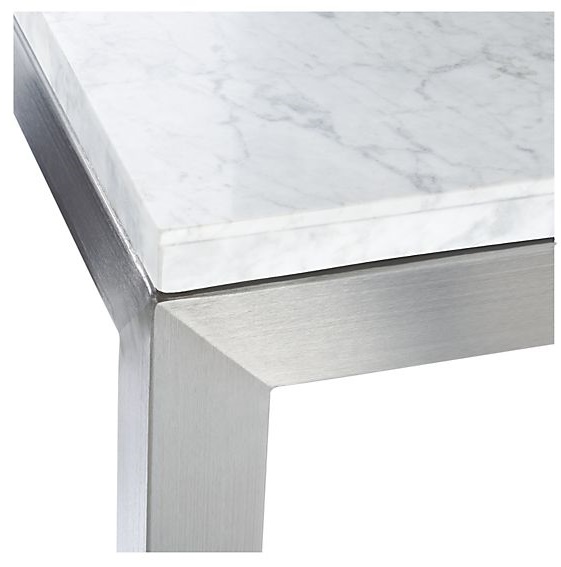  Meja  kopi persegi stainless steel top table custom marmer 