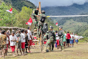 Meriahkan HUT Ke-62 Kostrad, Satgas YR 321/GT Gelar Lomba Antar Kampung Se-Distrik Mubua