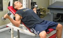 Incline Angled Dumbbell Curls