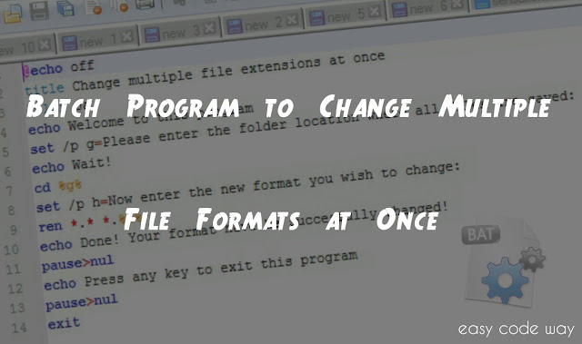 Batch Program to Change Multiple Extension Types at Once
