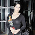 Zarine Khan spotted in a black see through dress during her recent visit to Hotel Grand Hyatt in Mumbai on August 05, 2011