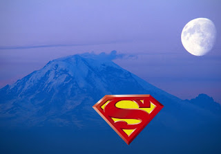 Superman free wallpapers Superman Logo in Classic Ascent Moon background