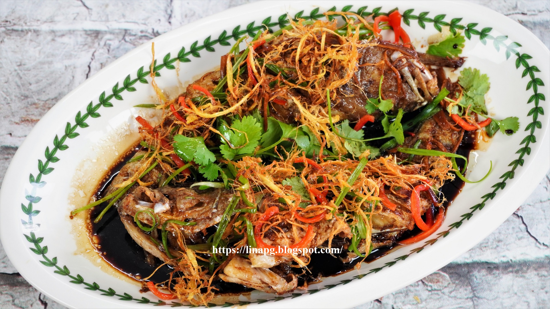 Resepi Ikan Goreng Kicap Halia Chinese Style | Ikan Masak Halia Malina