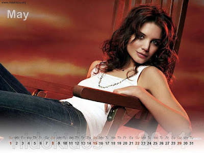 New Year 2011 Calendar, Katie Holmes Desktop Wallpapers