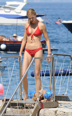 Karolina Kurkova In Red Bikini In Ischia4