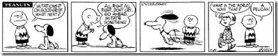 Peanuts 1955-11-21 - Snoopy as a pelican