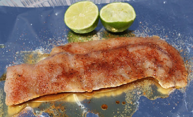 grilled and seasoning redfish from Central Florida Indian River