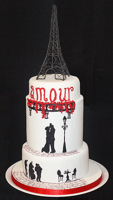 Paris Tower Above The Wedding Cake