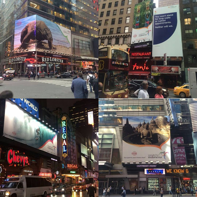 Wonderful Indonesia dipromosikan di billboard Time Square, AS.