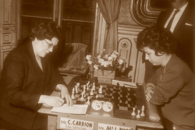 Partida Carrión-Puget del Campeonato de España femenino 1964