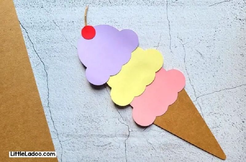 ice cream cone paper craft