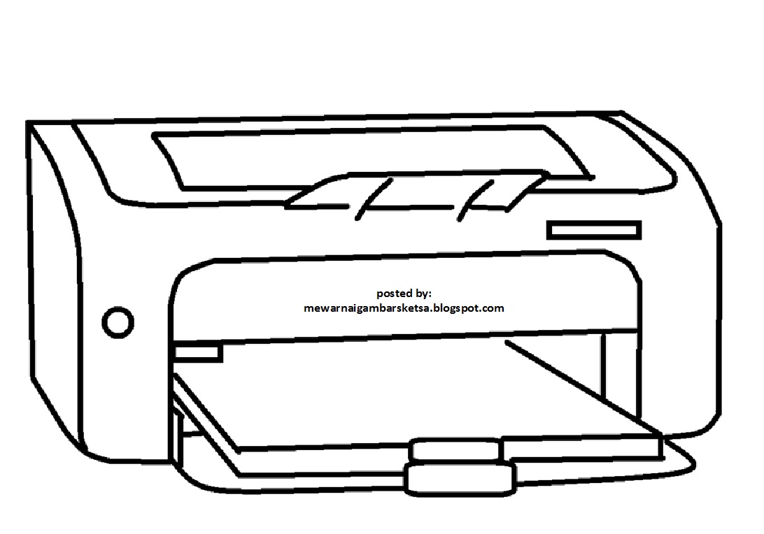 Mewarnai Gambar Mewarnai Gambar Sketsa Printer 1