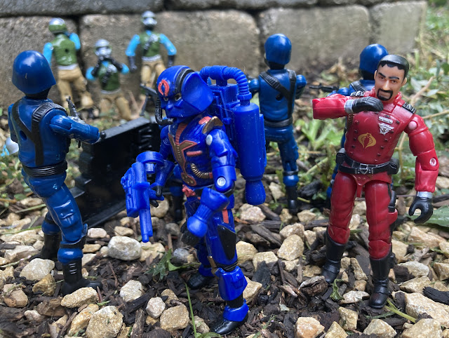 2003 Agent Faces Crimson Guard Mail Away figure, 1997 Cobra Commander, 2022 Cobra Trooper, Cobra Officer, Steel Brigade, Black Major