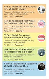 9 Best Recent Post Widget For Blogger Blog