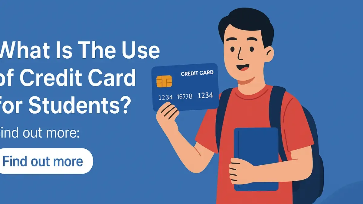 Student having Credit Card in his hand