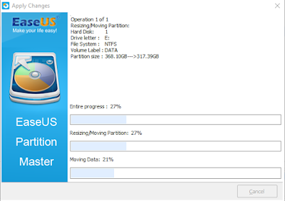 Cara Mudah Membagi Partisi Harddisk Dengan EaseUs Partition Master