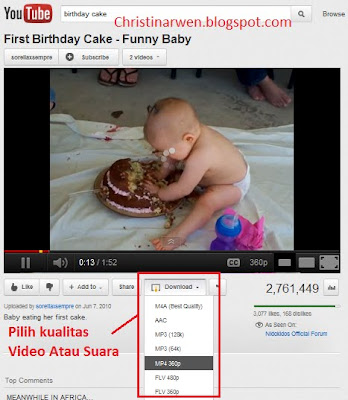 contoh download youtube